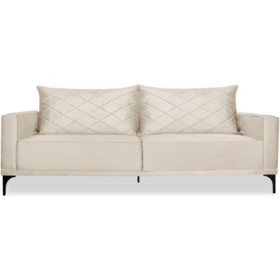 Sofa Living 3 Lugares Nori 200cm Veludo Deluxe 2221 Ezz 2221