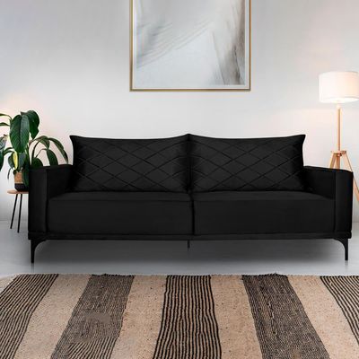 Sofa Living 3 Lugares Nori 200cm Veludo Deluxe 2237 Ezz 2237