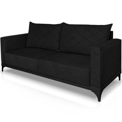 Sofa Nori 2 Lugares Pes De Ferro 160cm Linho Boucle 3304 Ezz 3304