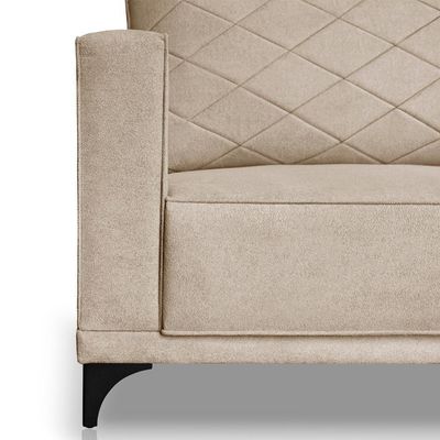 Sofa Nori 2 Lugares Pes De Ferro 160cm Linho Boucle 3301 Ezz 3301