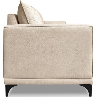Sofa Nori 2 Lugares Pes De Ferro 180cm Linho Boucle 3301 Ezz 3301