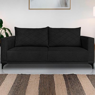 Sofa Nori 2 Lugares Pes De Ferro 160cm Linho Boucle 3304 Ezz 3304