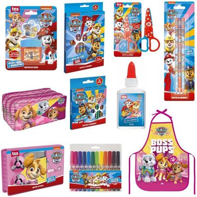 Kit Escolar Completo Patrulha Canina - Rosa - 10 Itens