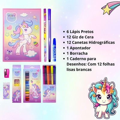 Kit Desenho Artístico Infantil Encanto Com 33 Peças Fofy