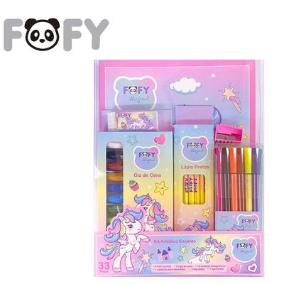 Kit Desenho Artístico Infantil Encanto Com 33 Peças Fofy