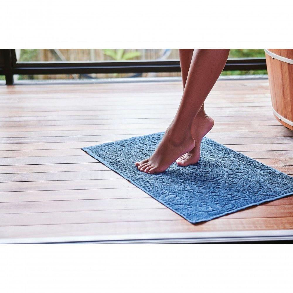 Kit Com 5 Toalhas De Piso Gaia Hotel 45x75cm Branco