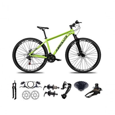 Bicicleta Aro 29 Absolute Nero 5 Freio Hidráulico K7 27v Garfo Com Trava - Verde Tam.19
