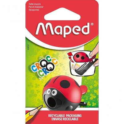 Apontador Maped Croc Easy Joaninha Vermelho E Preto