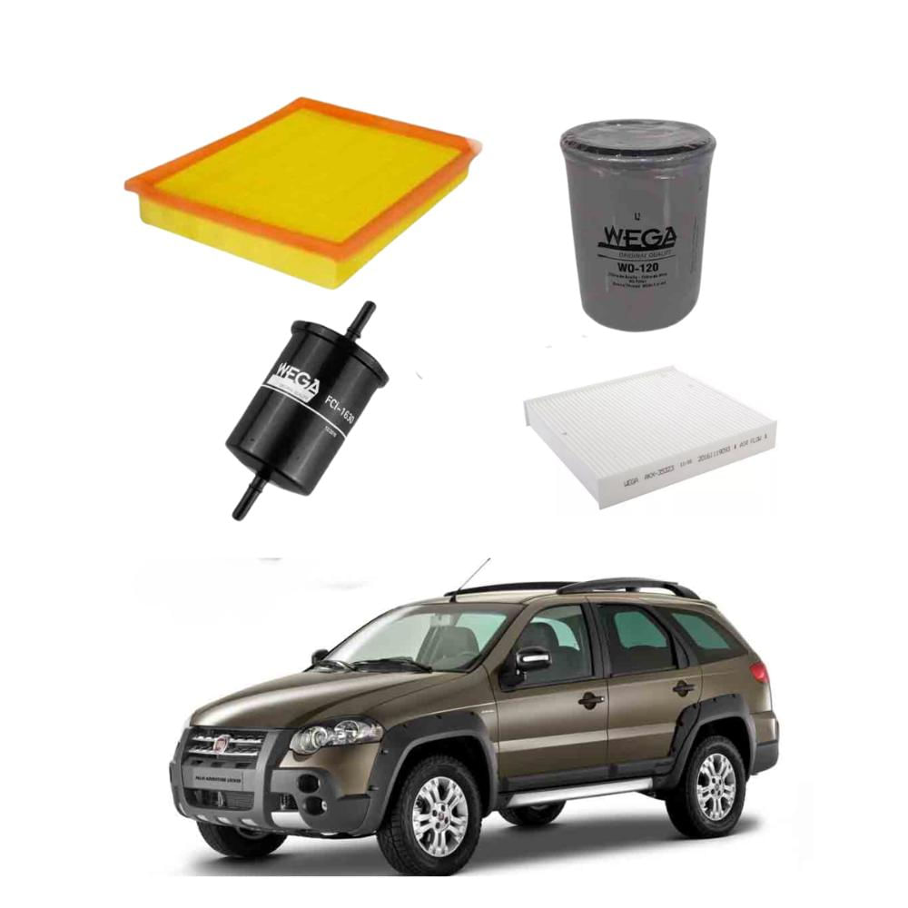 Kit Filtro De Óleo Palio Weekend 2010 A 2018 WKL123 Wega
