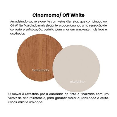 Painel para TV até 50 Polegadas Flash Cinamomo e Off White