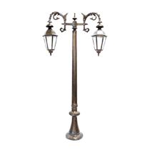Poste de Jardim Firenze 02 Luminária Italiana Alumínio 246cm