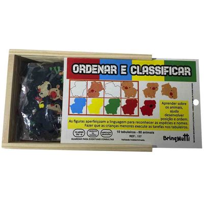 Jogo Ordenar e Classificar - Madeira - BrinqMutti