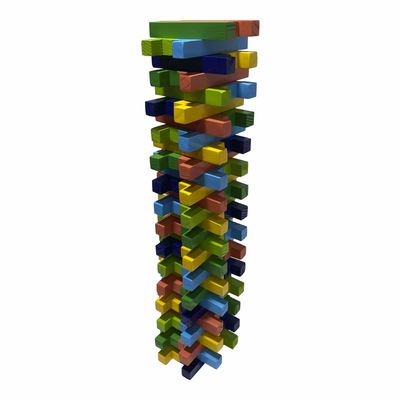 Jogo Blocos Construtivos - Madeira - BrinqMutti