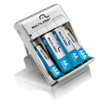 Carregador de Pilhas Multilaser Carrega 2 Ou 4 Pilhas