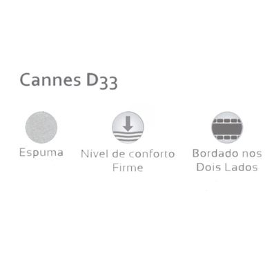 Colchão Casal Espuma D33 Cannes (138x188x14) - Herval