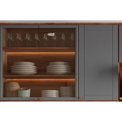 Cozinha Modulada Completa Bella 6 Peças (2Aéreos+2Balcões+2Paneleiros) C6P55 Branco - Carraro