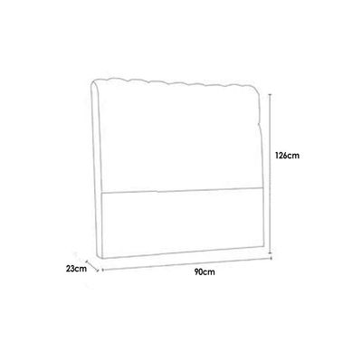 Painel de Cama Box Estofada Solteiro Dama Plus Courano Preto - Simbal