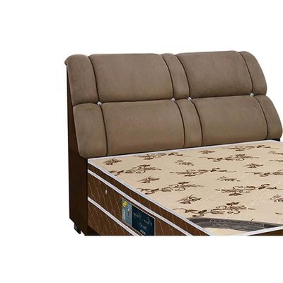 Painel de Cama Box Estofada Casal Imperador Suede Marrom Chocolate - Simbal