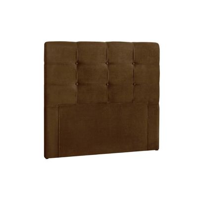 Painel de Cama Box Estofada Solteiro Clean Plus Suede Marrom Chocolate - Simbal