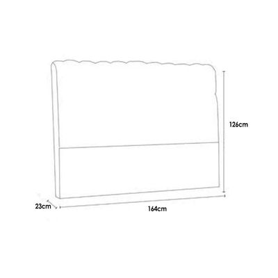 Painel de Cama Box Estofada Dama Plus Queen - Courano Cacau - Simbal