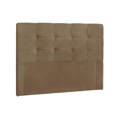 Painel de Cama Box Estofada Queen Clean Plus Suede Marrom Taupe - Simbal