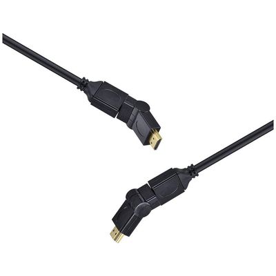 Cabo Hdmi 2.0 4k Ultra Hd 3d Conexão Ethernet Conectores 360° 2 Metros - H20b360-2