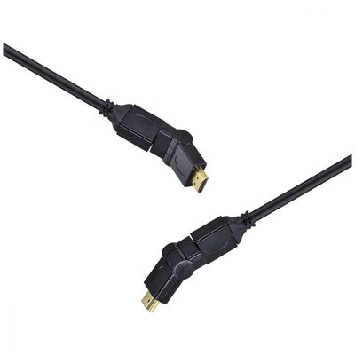 Cabo Hdmi 2.0 4k Ultra Hd 3d Conexão Ethernet Conectores 360° 2 Metros - H20b360-2