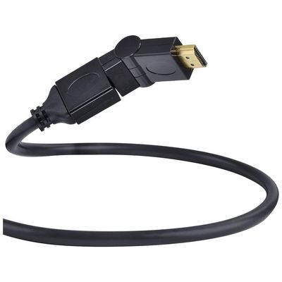 Cabo Hdmi 2.0 4k Ultra Hd 3d Conexão Ethernet Conectores 360° 2 Metros - H20b360-2