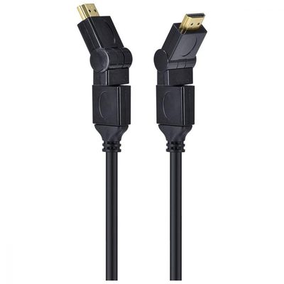 Cabo Hdmi 2.0 4k Ultra Hd 3d Conexão Ethernet Conectores 360° 2 Metros - H20b360-2