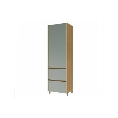 Armário Multiuso p/ Área Serviço Rainha c/ 2 Portas e 2 Gavetas 70cm Branca - Nesher
