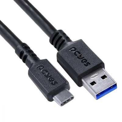 Cabo Para Celular Smartphone Usb Tipo C Para Usb A 3.0 1 Metro Preto - P3uacp-1