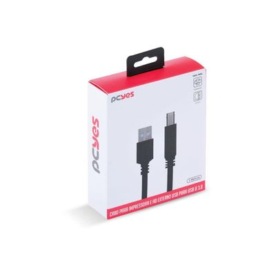 Cabo Para Impressora E Hd Externo Usb A 3.0 Macho Para Usb B