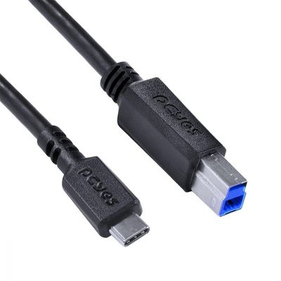 Cabo Para Impressora Usb Tipo C Para Usb B 3.0 1 Metro Preto - P3ucbp-1