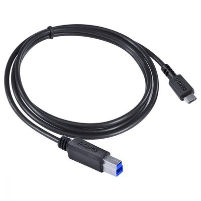 Cabo Para Impressora Usb Tipo C Para Usb B 3.0 1 Metro Preto - P3ucbp-1