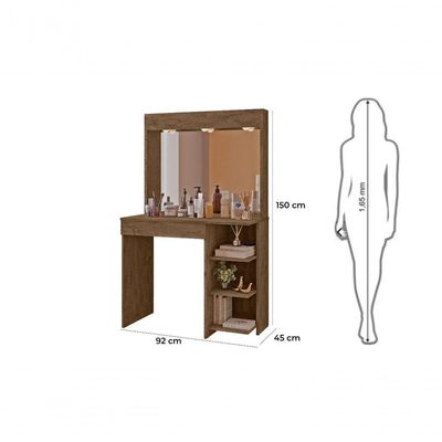 Penteadeira Camarim Eliza 1 Gav. -150x92cm Canela