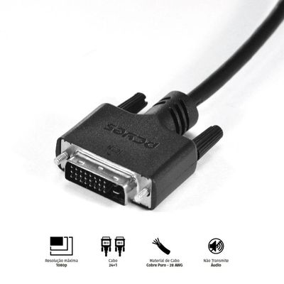 Cabo Dvi-d 24+1 Para Dvi-d 24+1 Single-link 2 Metros - Pddl-2