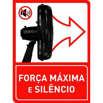 Ventilador Arno Turbo Force 2 Em 1 Mesa Diâmetro 40 Cm Material Das Pás Plá Preto VF42 127V