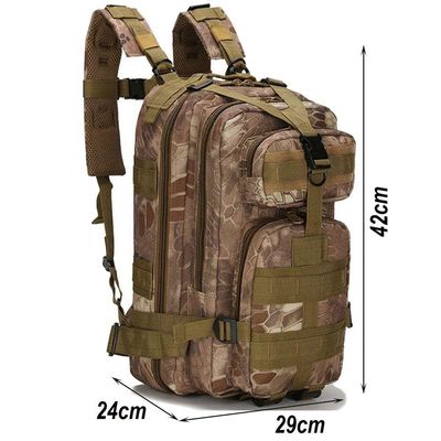 Mochila Multiuso Escolar Tática Cargueira 30 Litros Camping Pesca Cáqui
