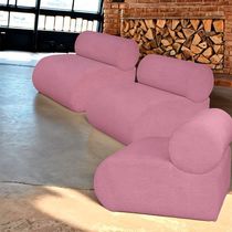 Poltrona Virginia Orgânica Luxo Sala Recepção Tecido Boucle Cor Rose