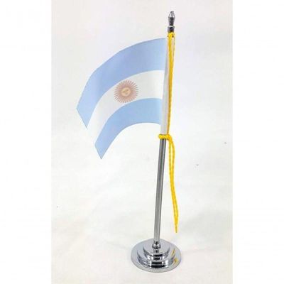 Mini Bandeira De Mesa Argentina 15 Cm Poliéster