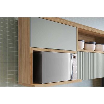 Cozinha Modulada Completa Marquesa 5 Peças (3Aéreos+2Balcões) C5P35 Nature/Verde - Nesher