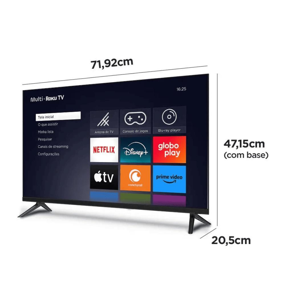 Smart TV Multilaser TL052M 32" LED Roku TV