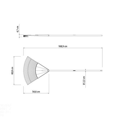 Vassoura Com 26 Dentes Tramontina Em Polipropileno Laranja Com Cabo De Madeira 120 Cm Tramontina