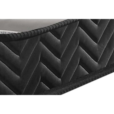 Cama Box Solteiro: Colchão Espuma D45 Paropas Pasquale Wave Black + Base CRC Suede Black (78x188)