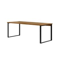 Mesa de Escritório Málaga Nogal e Preta 190 cm