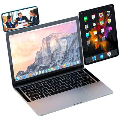 Suporte De Celular De Alumínio Magnético Para Notebook Prateado