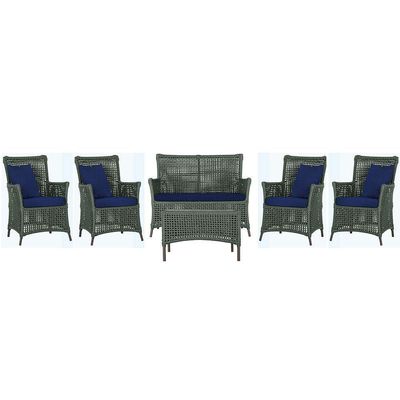 Jogo Sofá 4 Poltronas E Mesa Igapó Marrom E10 Trama Original Verde