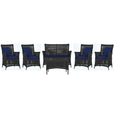 Jogo Sofá 4 Poltronas E Mesa Igapó Marrom E10 Trama Original Preto