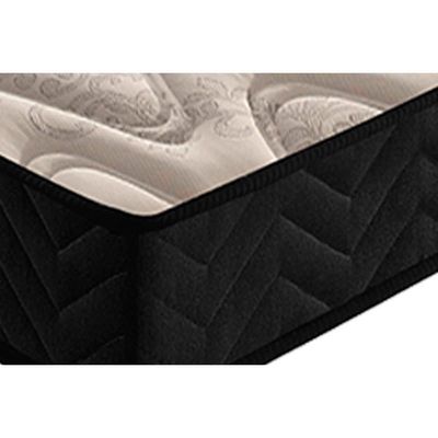 Conjunto Box Solteiro Colchão Espuma Paropas D28 Pasquale Black + Base Crc Suede Black (88x188)