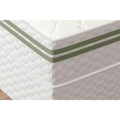 Conjunto Box Baú Casal: Colchão Molas Paropas Ensacadas Coliseu + Base CRC Suede White (138x188)